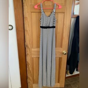 Milano Black and White Striped Dress